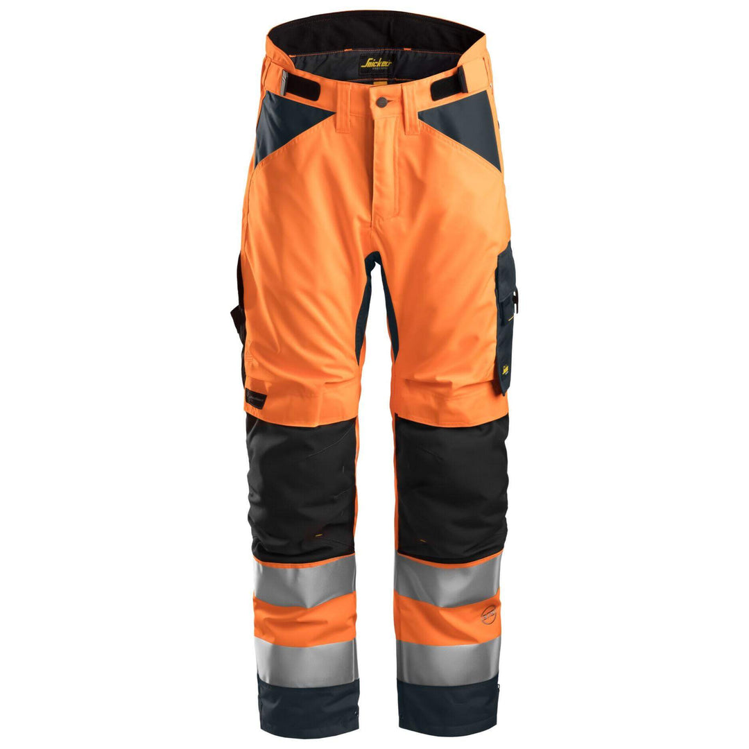 Snickers 6639 Hi Vis 37.5 Insulated Winter Trousers Class 2 Hi Vis Orange Steel Grey Main #colour_hi-vis-orange-steel-grey