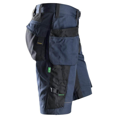 Snickers 6904 FlexiWork Lightweight Work Shorts with Holster Pockets Navy Black right #colour_navy-black