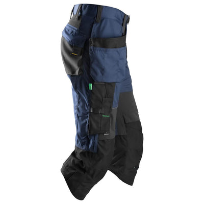 Snickers 6905 FlexiWork Lightweight Work Pirate Trousers with Holster Pockets Navy Black right #colour_navy-black