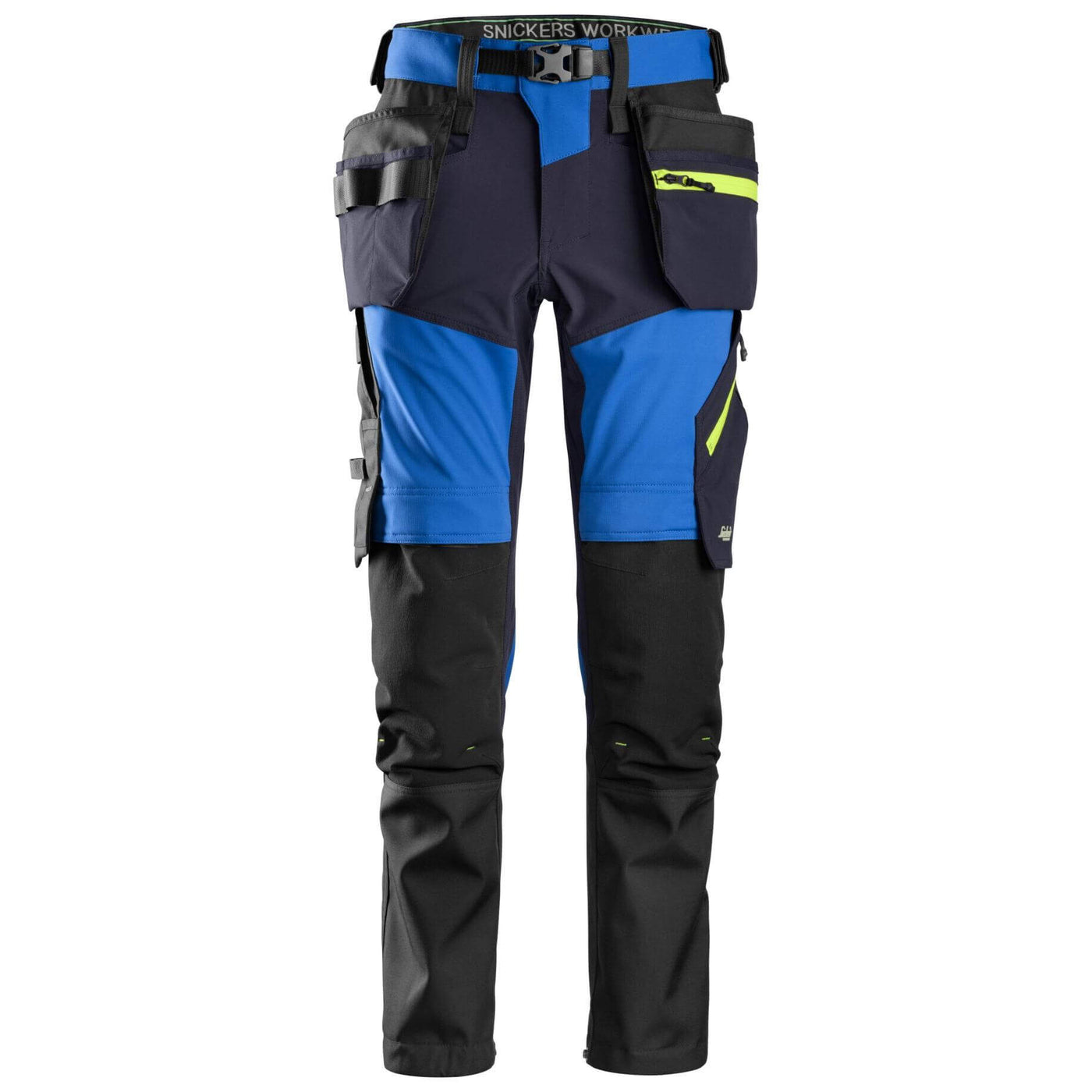 Snickers 6940 FlexiWork Slim fit Softshell Stretch Trousers with Holster Pockets True Blue Navy Main #colour_true-blue-navy