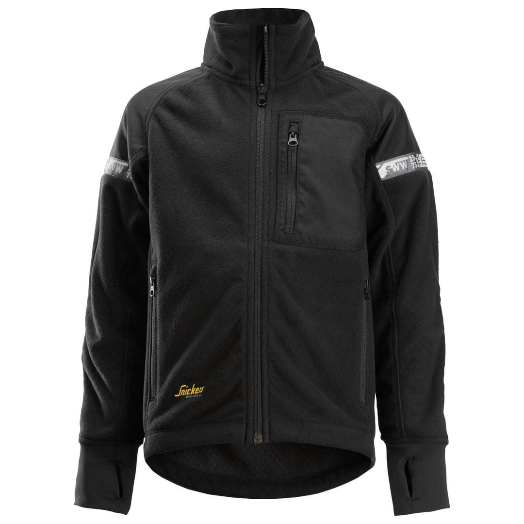 Snickers 7507 AllroundWork Junior Windproof Childrens Jacket Black Black 3318235 #colour_black-black