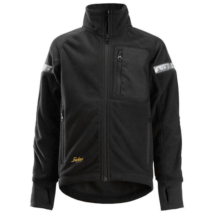 Snickers 7507 AllroundWork Junior Windproof Childrens Jacket Black Black 3318235 #colour_black-black