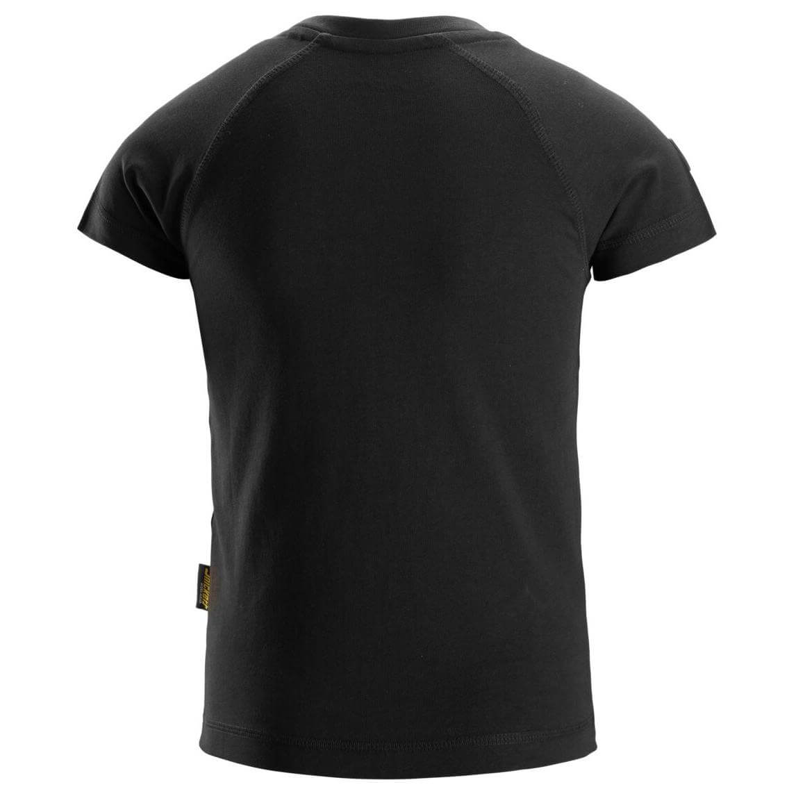 Snickers 7514 Junior Logo Childrens T shirt Black back #colour_black