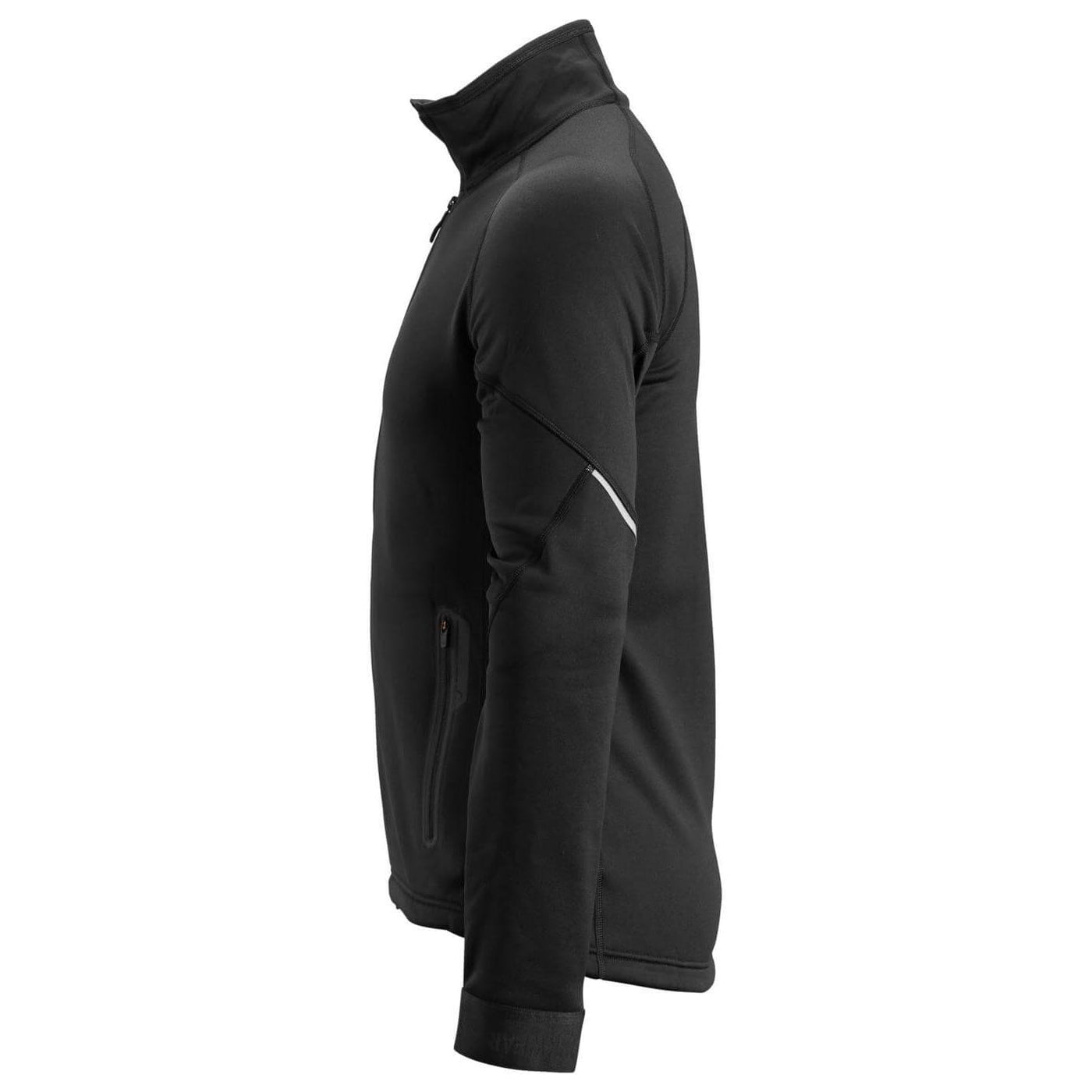 Snickers 8003 FlexiWork PolartecPower Stretch 2.0 Full Zip Fleece Jacket Black left #colour_black