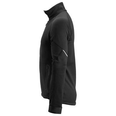 Snickers 8003 FlexiWork PolartecPower Stretch 2.0 Full Zip Fleece Jacket Black left #colour_black
