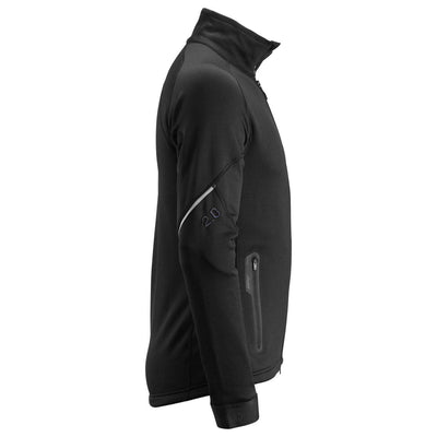 Snickers 8003 FlexiWork PolartecPower Stretch 2.0 Full Zip Fleece Jacket Black right #colour_black