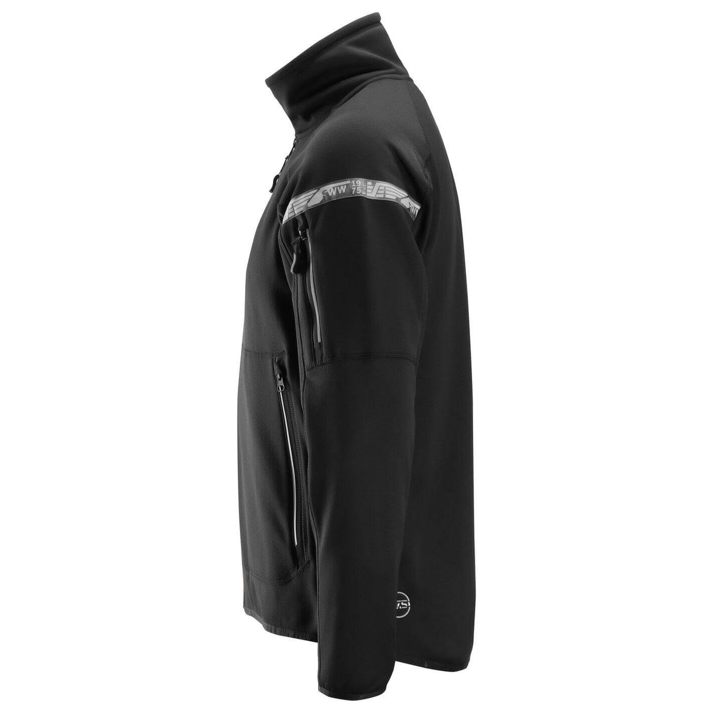 Snickers 8004 AllroundWork 37.5 Fleece Jacket Black left #colour_black