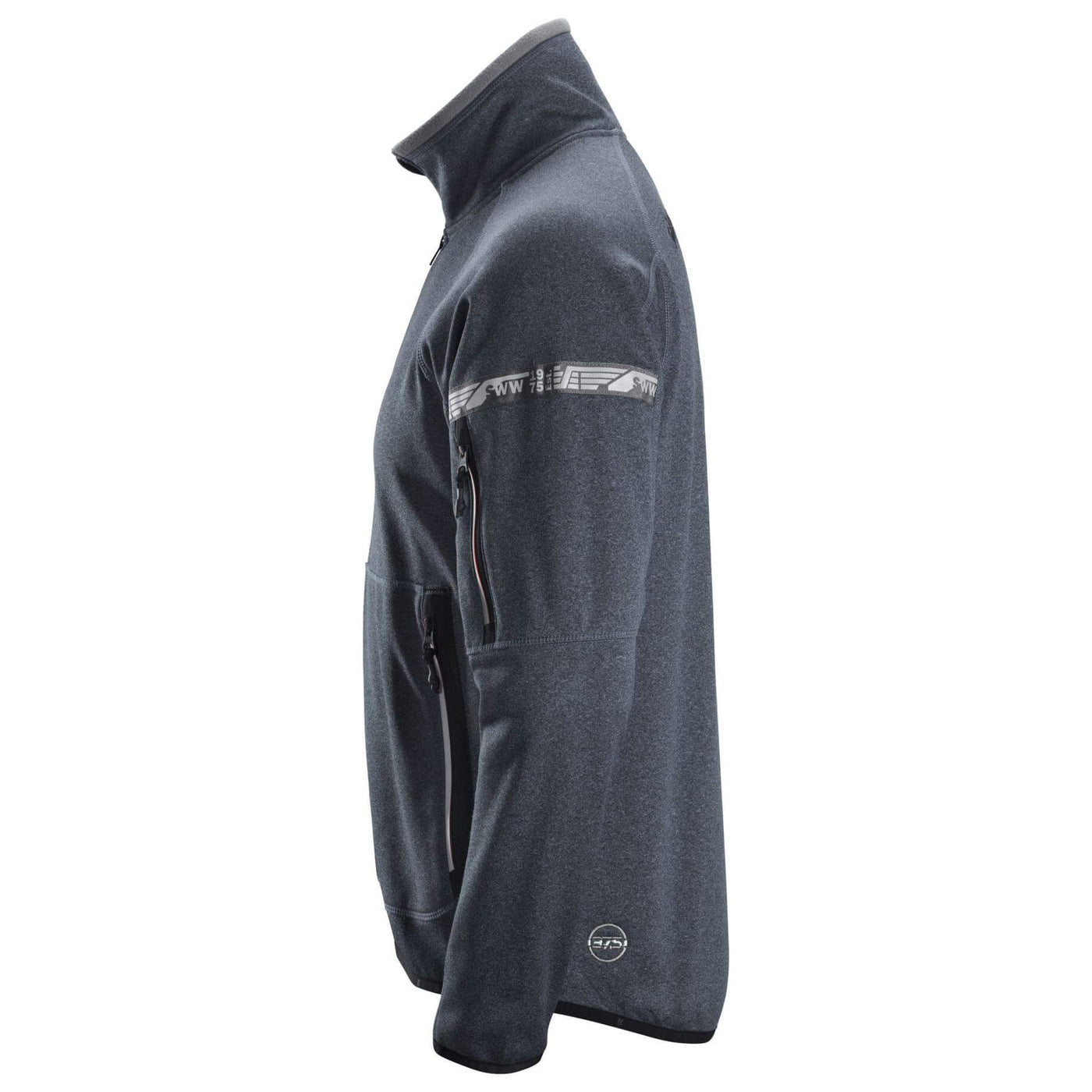 Snickers 8004 AllroundWork 37.5 Fleece Jacket Steel Grey left #colour_steel-grey