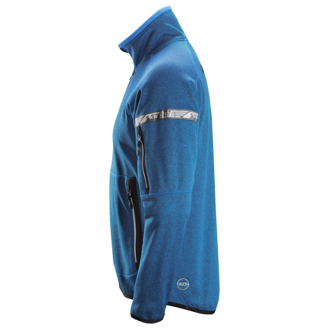 Snickers 8004 AllroundWork 37.5 Fleece Jacket True Blue left #colour_true-blue