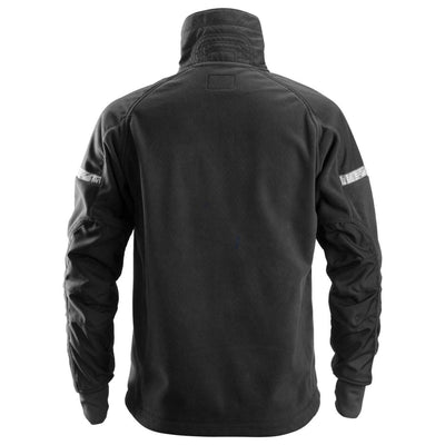 Snickers 8005 AllroundWork Windproof Fleece Jacket Black Black back #colour_black-black