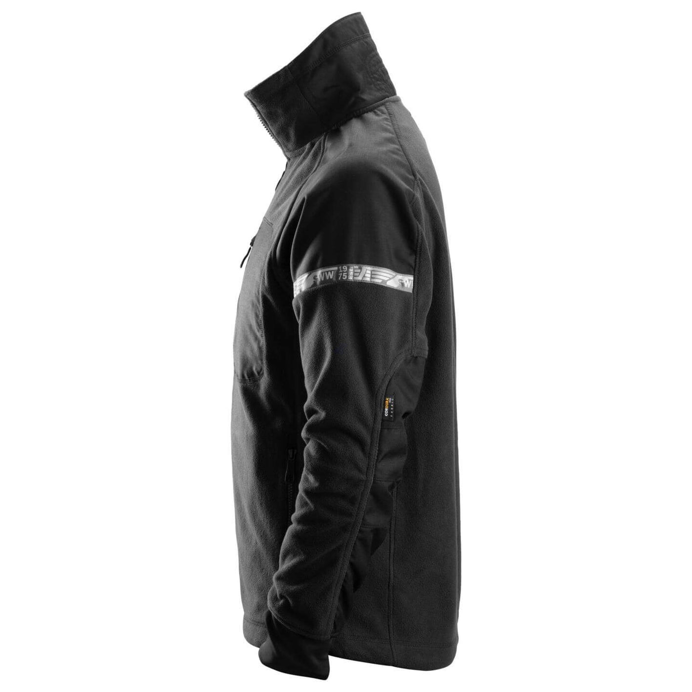 Snickers 8005 AllroundWork Windproof Fleece Jacket Black Black left #colour_black-black