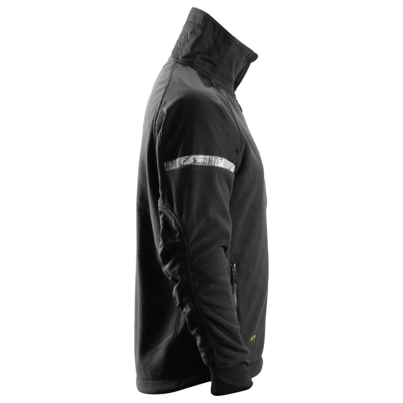 Snickers 8005 AllroundWork Windproof Fleece Jacket Black Black right #colour_black-black