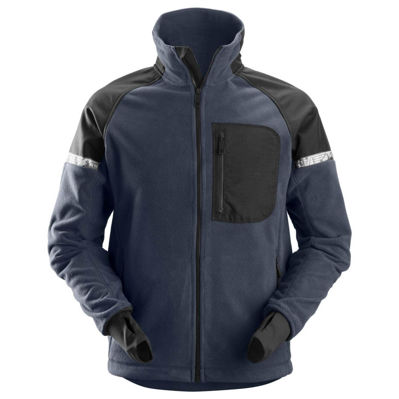 Snickers 8005 AllroundWork Windproof Fleece Jacket Navy Black Main #colour_navy-black