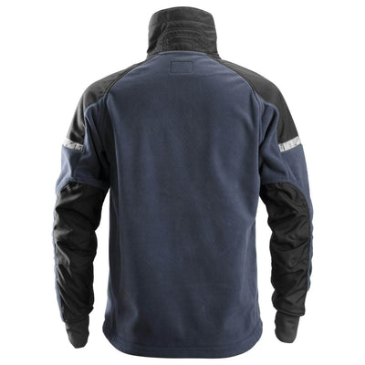 Snickers 8005 AllroundWork Windproof Fleece Jacket Navy Black back #colour_navy-black