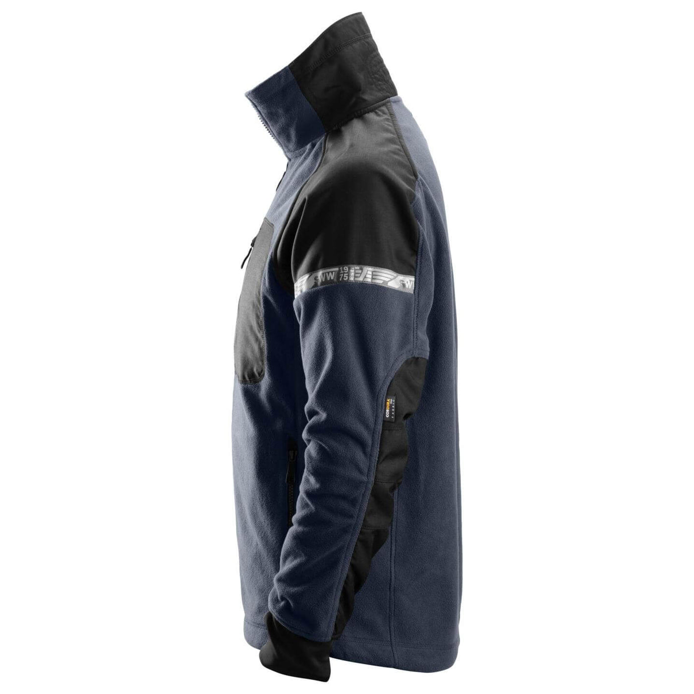 Snickers 8005 AllroundWork Windproof Fleece Jacket Navy Black left #colour_navy-black