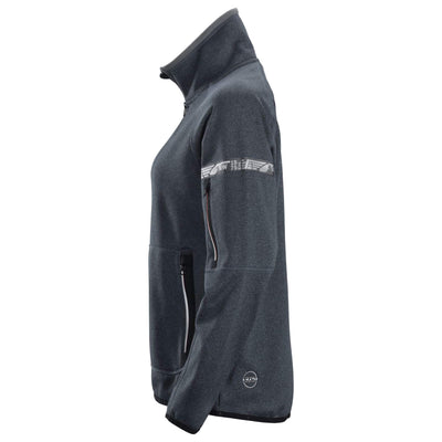 Snickers 8017 AllroundWork Womens 37.5 Slim Fit Fleece Jacket Steel Grey left #colour_steel-grey