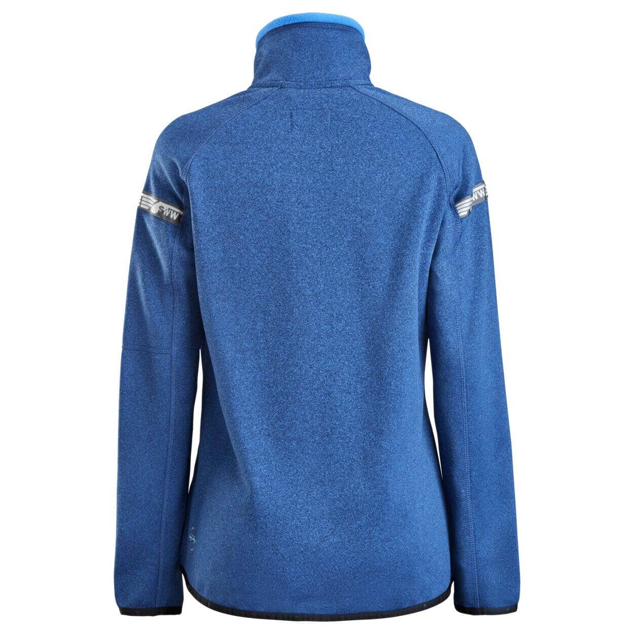 Snickers 8017 AllroundWork Womens 37.5 Slim Fit Fleece Jacket True Blue back3226788 #colour_true-blue