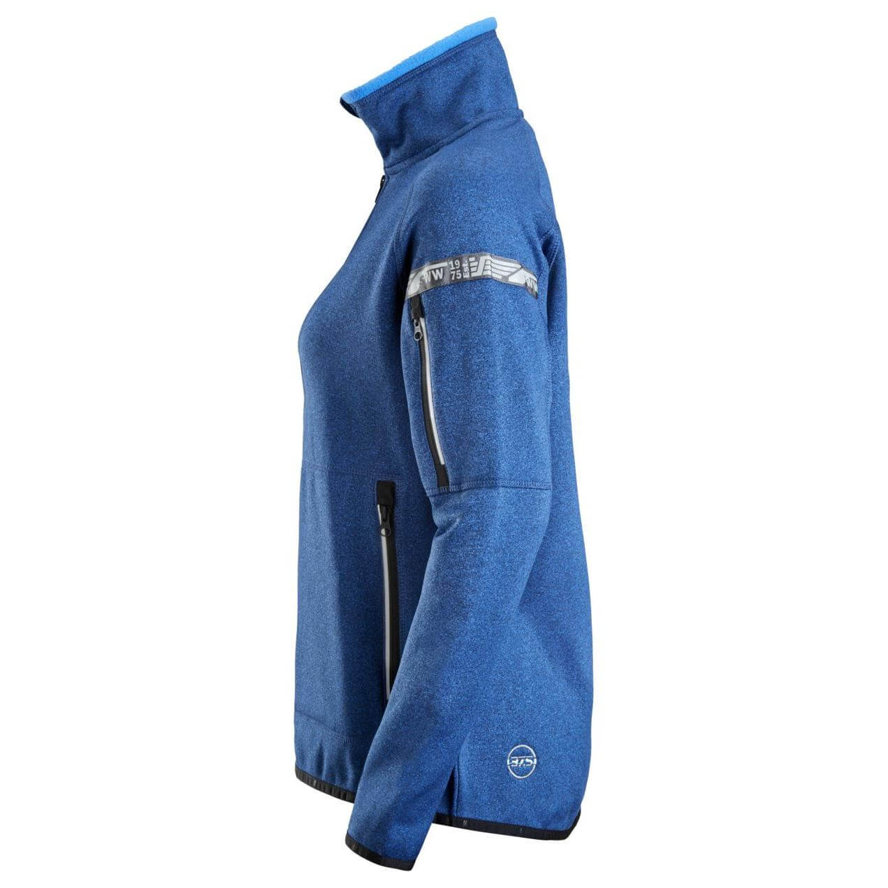 Snickers 8017 AllroundWork Womens 37.5 Slim Fit Fleece Jacket True Blue left3226787 #colour_true-blue
