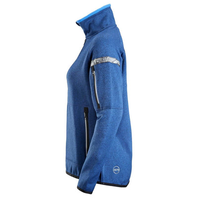 Snickers 8017 AllroundWork Womens 37.5 Slim Fit Fleece Jacket True Blue left3226787 #colour_true-blue