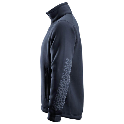 Snickers 8018 AllroundWork Inverted Pile Jacket Navy left #colour_navy
