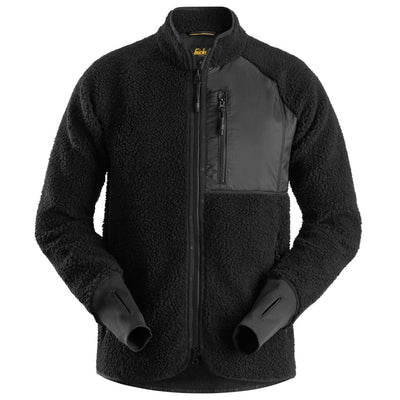 Snickers 8021 AllroundWork Full Zip Pile Jacket Black Black Main #colour_black-black