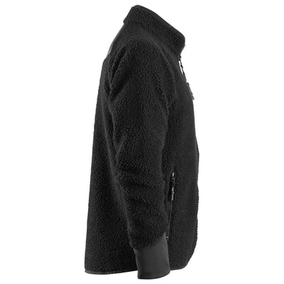Snickers 8021 AllroundWork Full Zip Pile Jacket Black Black right #colour_black-black