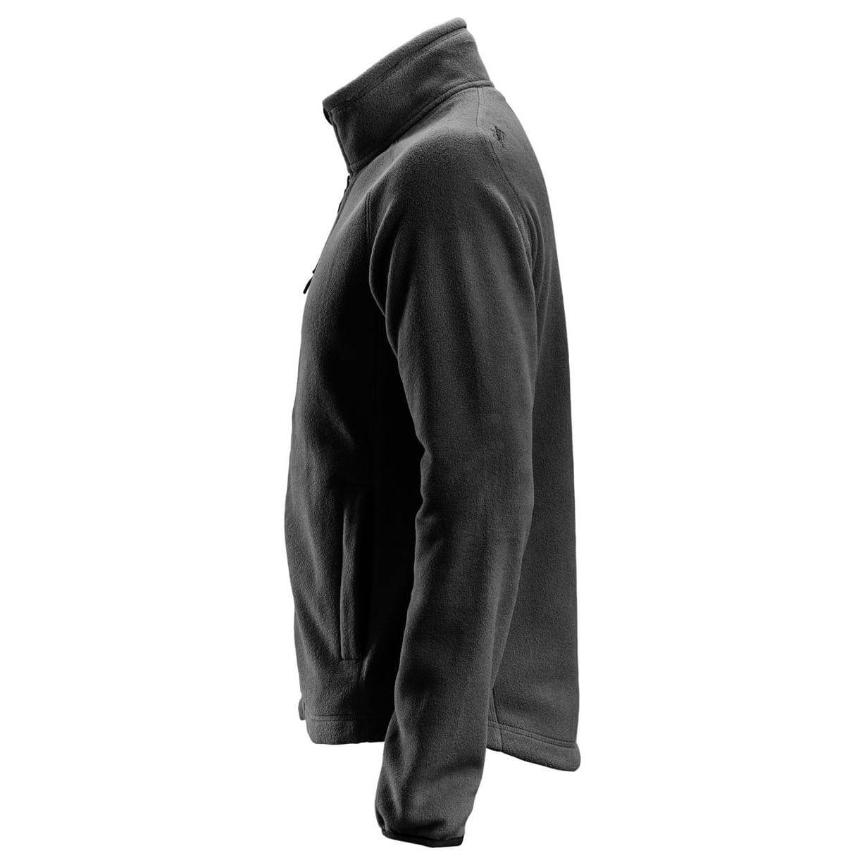 Snickers 8022 AllroundWork Warm Lightweight Fleece Jacket Black left #colour_black