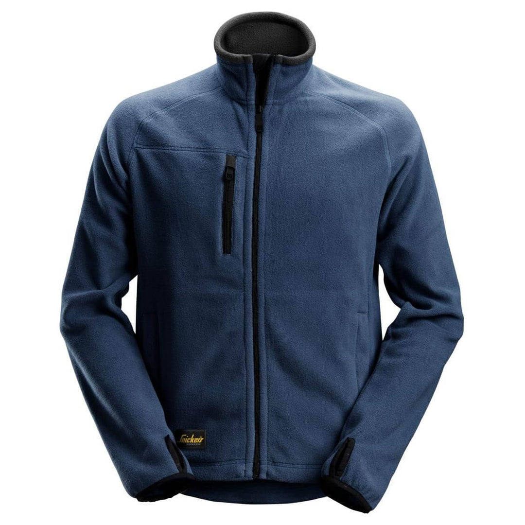 Snickers 8022 AllroundWork Warm Lightweight Fleece Jacket Navy Black Main #colour_navy-black