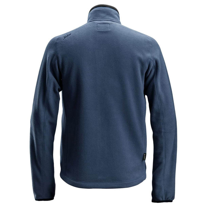 Snickers 8022 AllroundWork Warm Lightweight Fleece Jacket Navy Black back #colour_navy-black