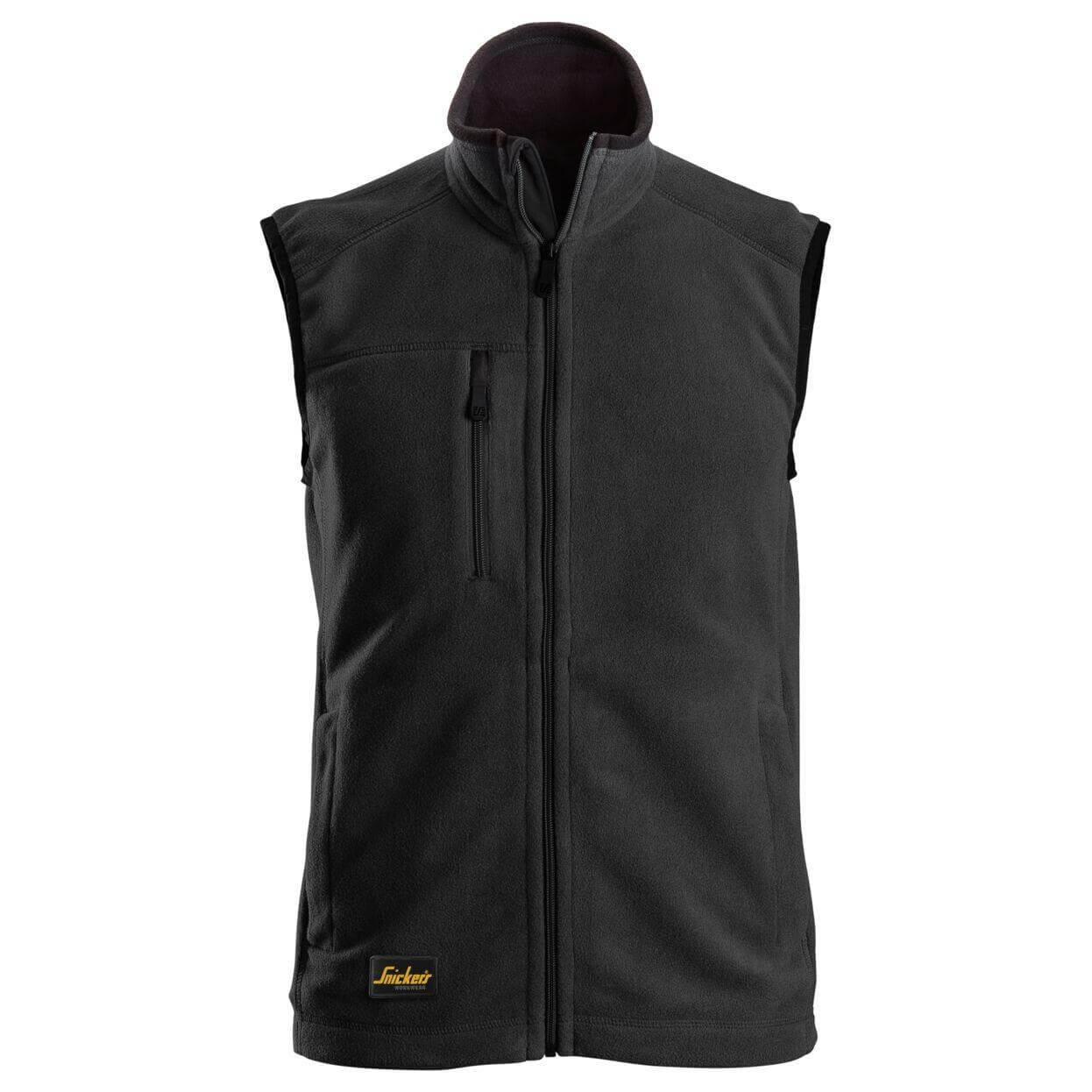 Snickers 8024 AllroundWork Fleece Vest Black Main #colour_black
