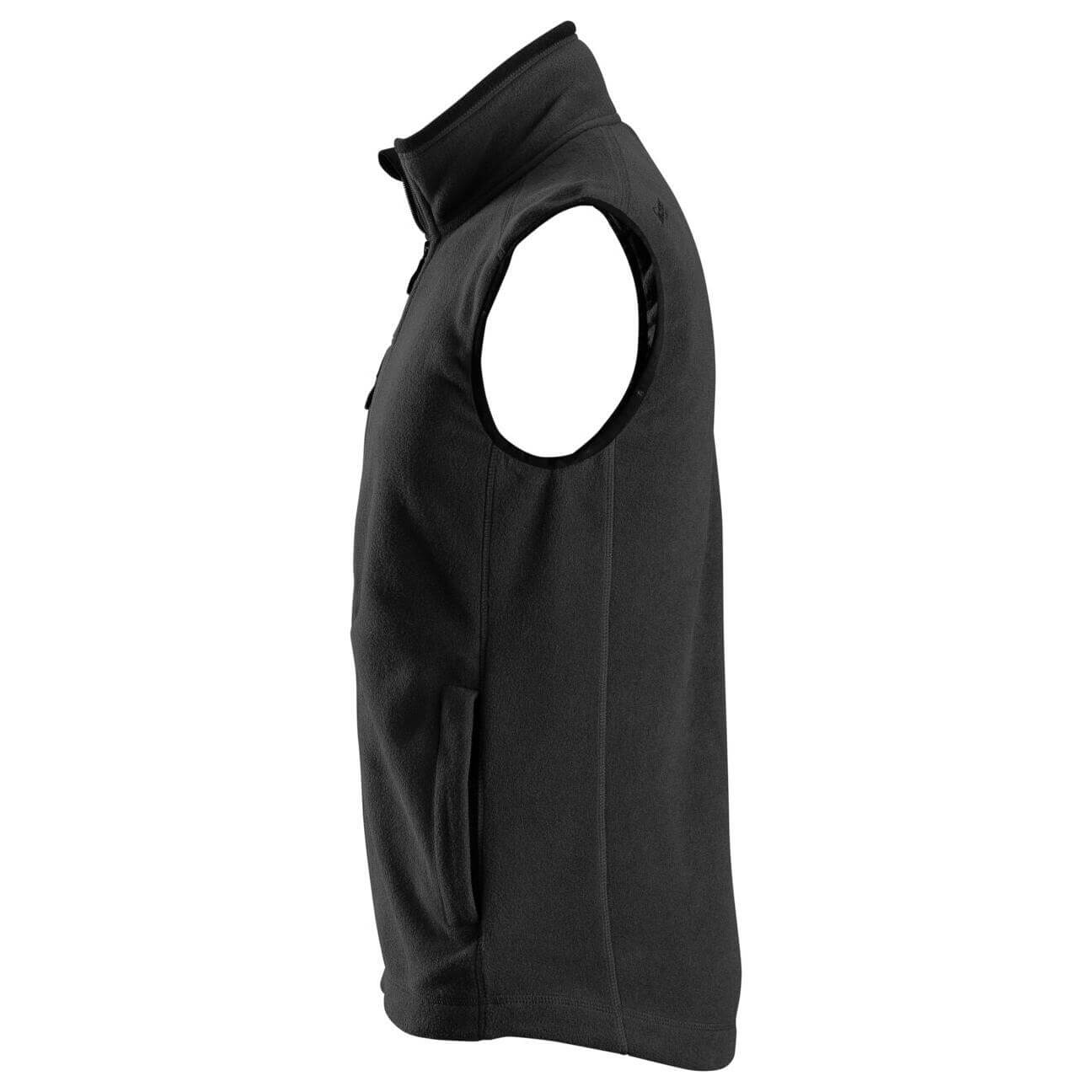 Snickers 8024 AllroundWork Fleece Vest Black left #colour_black