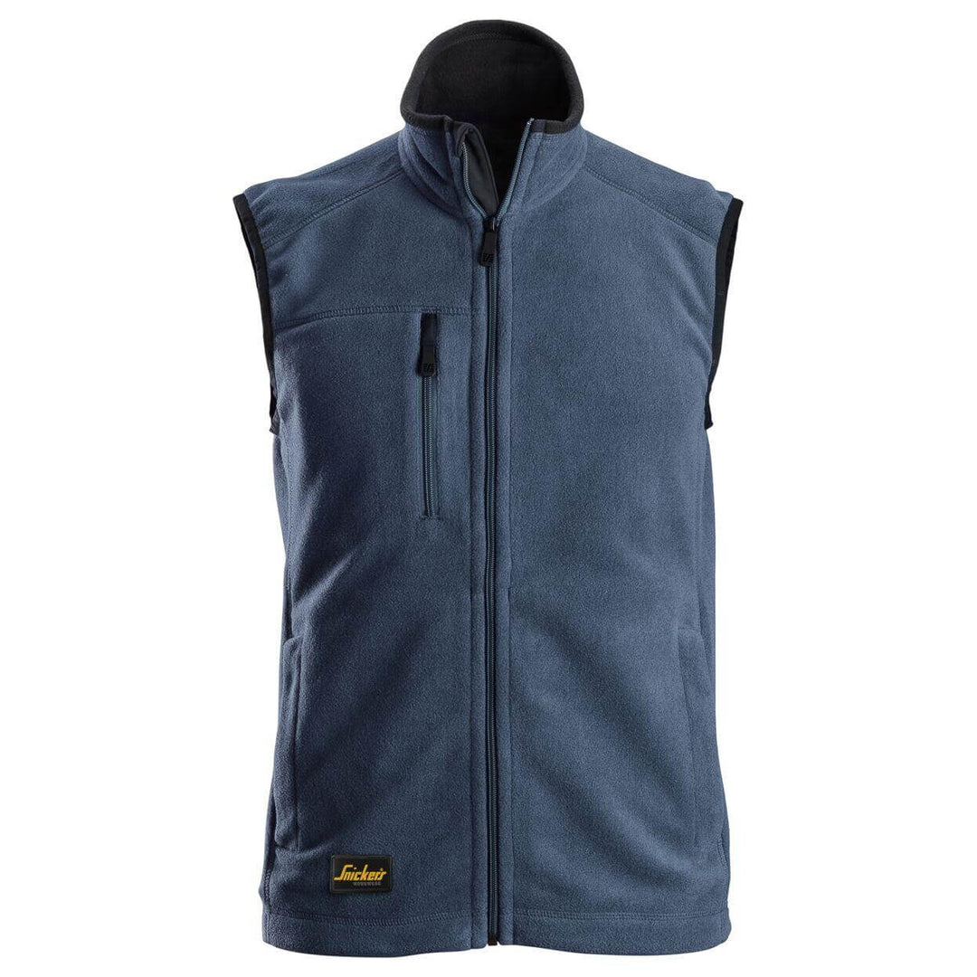 Snickers 8024 AllroundWork Fleece Vest Navy Black Main #colour_navy-black