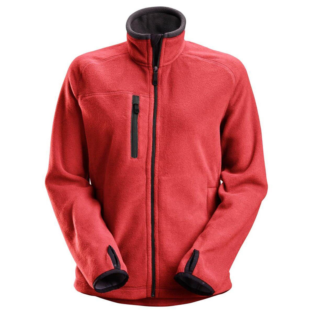 Snickers 8027 AllroundWork Polartec Womens Fleece Jacket Chili Red Black Main #colour_chili-red-black