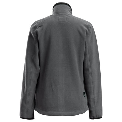 Snickers 8027 AllroundWork Polartec Womens Fleece Jacket Steel Grey Black back #colour_steel-grey-black