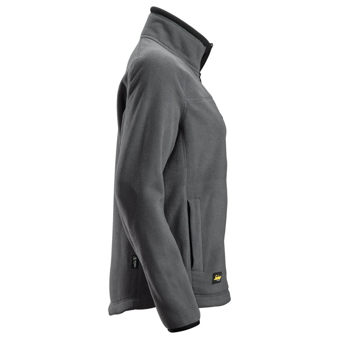 Snickers 8027 AllroundWork Polartec Womens Fleece Jacket Steel Grey Black right #colour_steel-grey-black