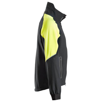 Snickers 8028 FlexiWork Neon Stretch Jacket Black Neon Yellow right #colour_black-neon-yellow