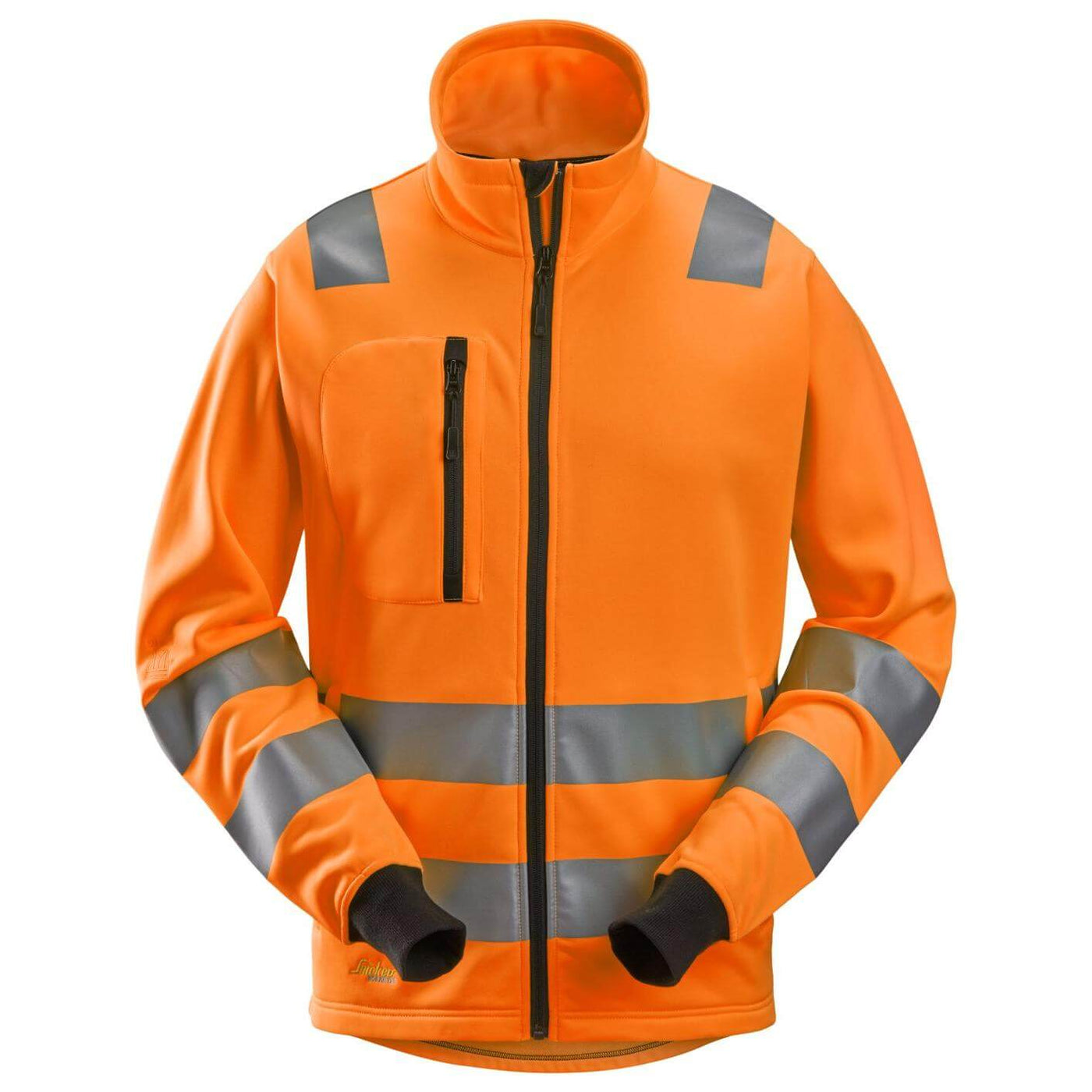 Snickers 8036 Hi Vis Class 2 3 Full Zip Jacket Hi Vis Orange Main #colour_hi-vis-orange