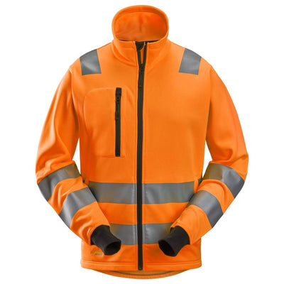 Snickers 8036 Hi Vis Class 2 3 Full Zip Jacket Hi Vis Orange Main #colour_hi-vis-orange