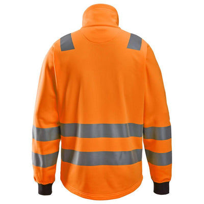 Snickers 8036 Hi Vis Class 2 3 Full Zip Jacket Hi Vis Orange back #colour_hi-vis-orange