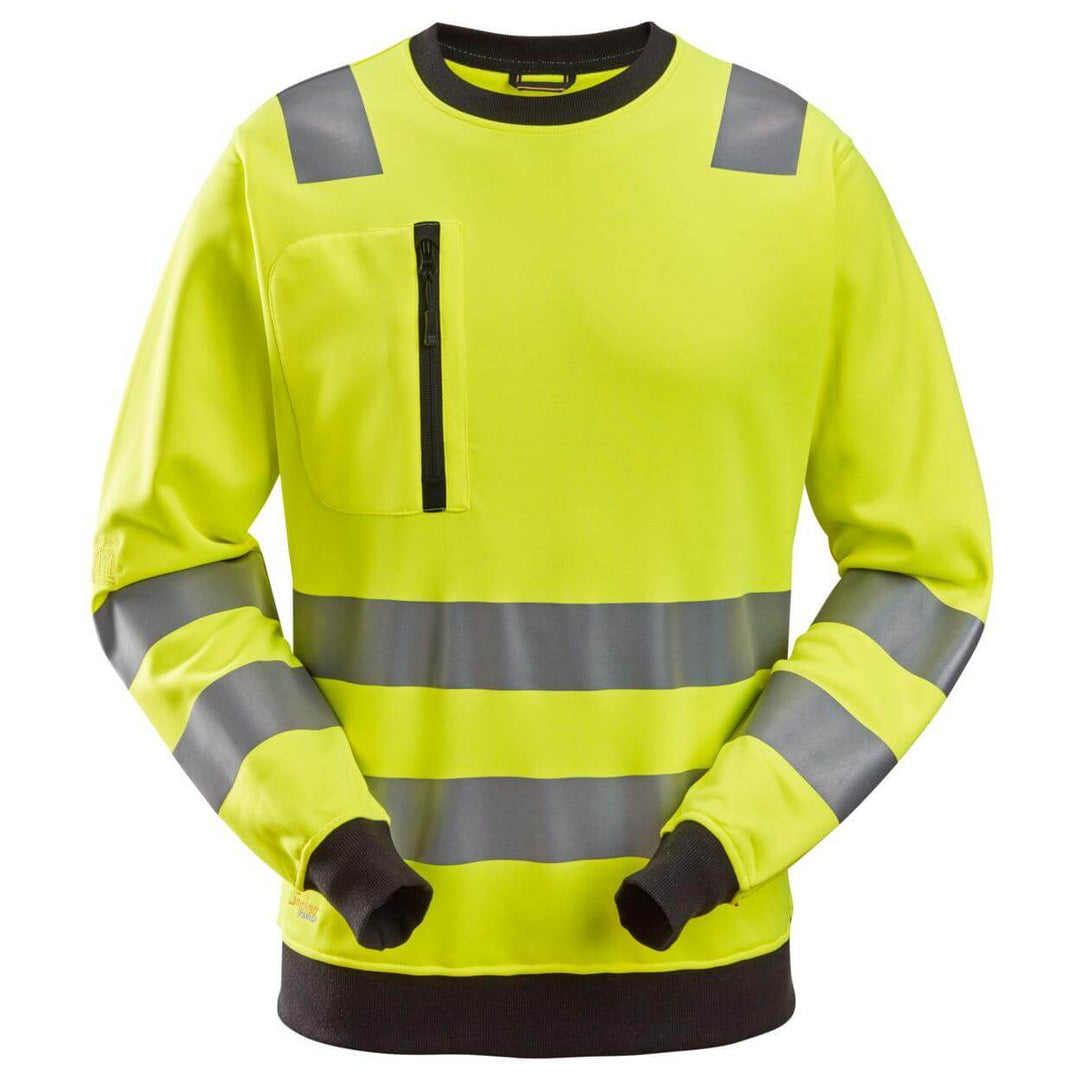 Snickers 8037 Hi Vis Sweatshirt Class 2 3 Hi Vis Yellow Main #colour_hi-vis-yellow