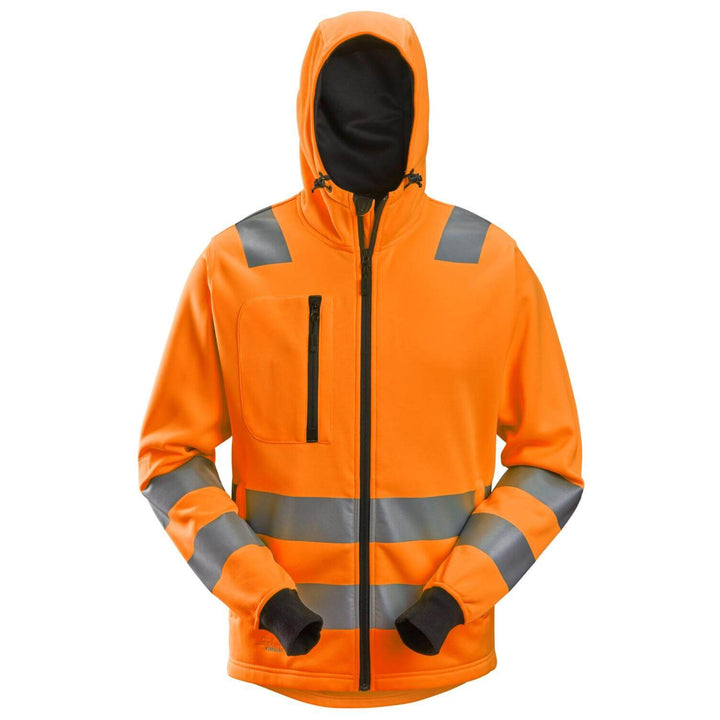 Snickers 8039 Full Zip Hi Vis Hoodie Class 2 3 Hi Vis Orange Main #colour_hi-vis-orange