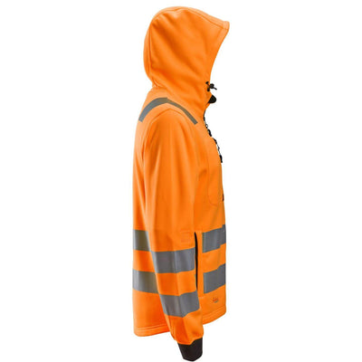 Snickers 8039 Full Zip Hi Vis Hoodie Class 2 3 Hi Vis Orange right #colour_hi-vis-orange