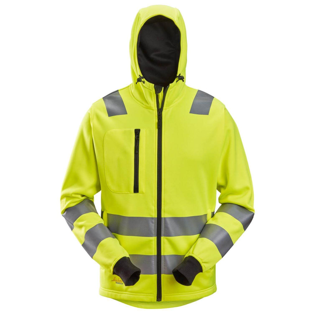 Snickers 8039 Full Zip Hi Vis Hoodie Class 2 3 Hi Vis Yellow Main #colour_hi-vis-yellow