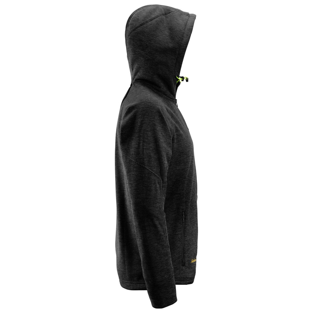 Snickers 8041 FlexiWork Fleece Hoodie Black Black right #colour_black-black