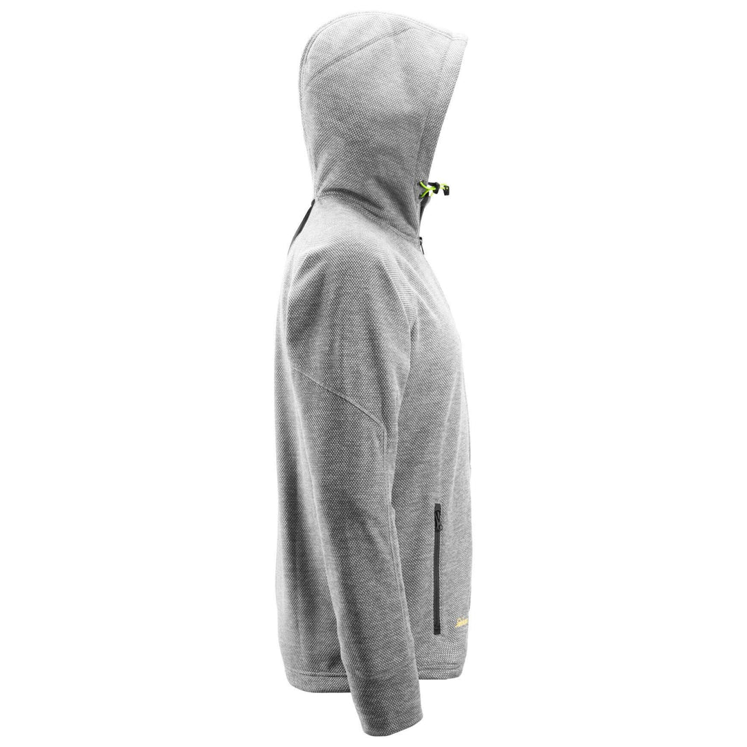 Snickers 8041 FlexiWork Fleece Hoodie Grey Black right #colour_grey-black