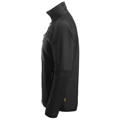 Snickers 8045 FlexiWork Full Zip Midlayer Jacket Black Black left #colour_black-black