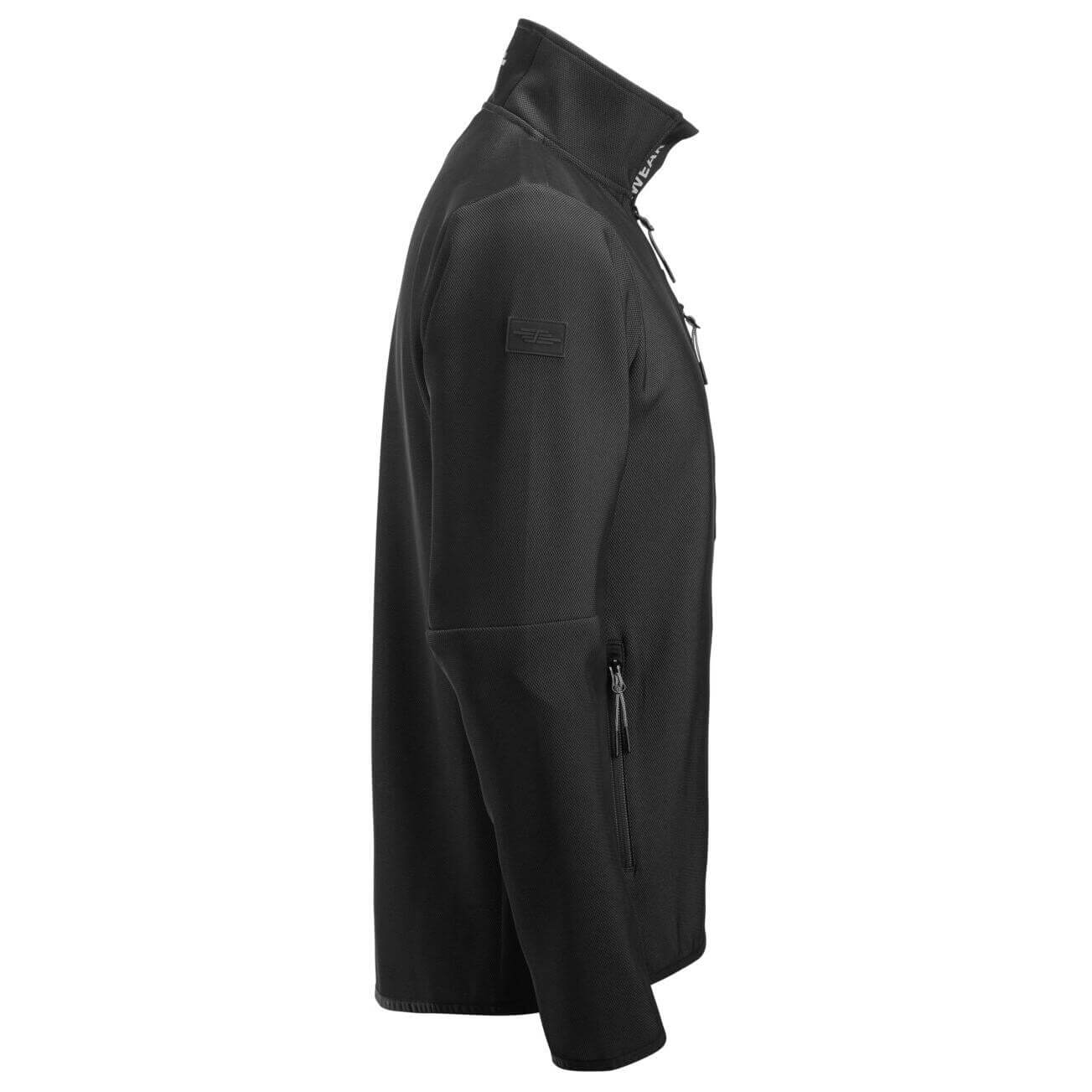 Snickers 8045 FlexiWork Full Zip Midlayer Jacket Black Black right #colour_black-black