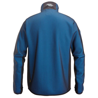 Snickers 8045 FlexiWork Full Zip Midlayer Jacket True Blue Black back #colour_true-blue-black