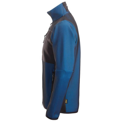 Snickers 8045 FlexiWork Full Zip Midlayer Jacket True Blue Black left #colour_true-blue-black