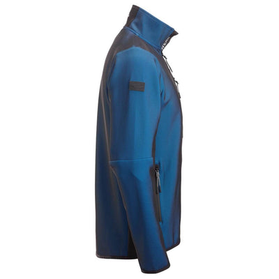 Snickers 8045 FlexiWork Full Zip Midlayer Jacket True Blue Black right #colour_true-blue-black
